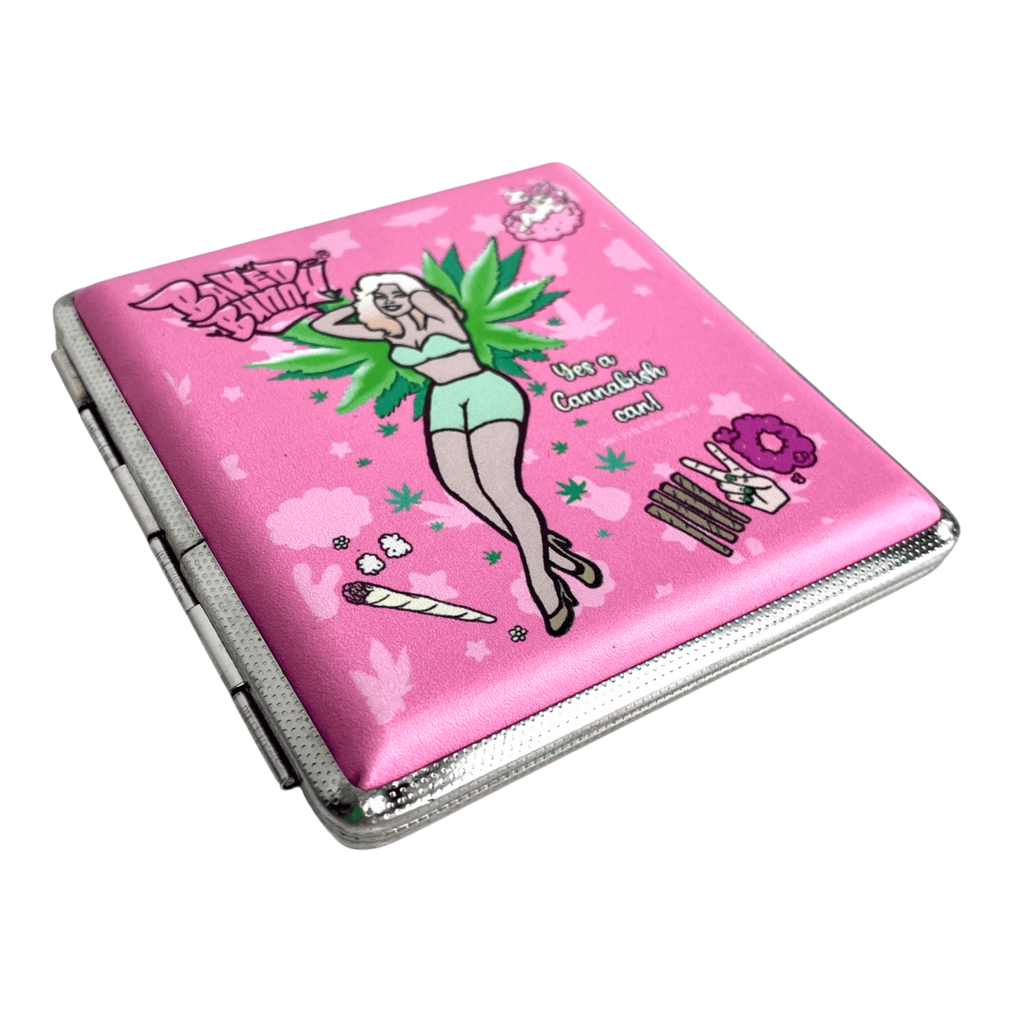 Baked Bunny Pink Joint + Cigarette Tin Assorted Designs. - The Bong Baron