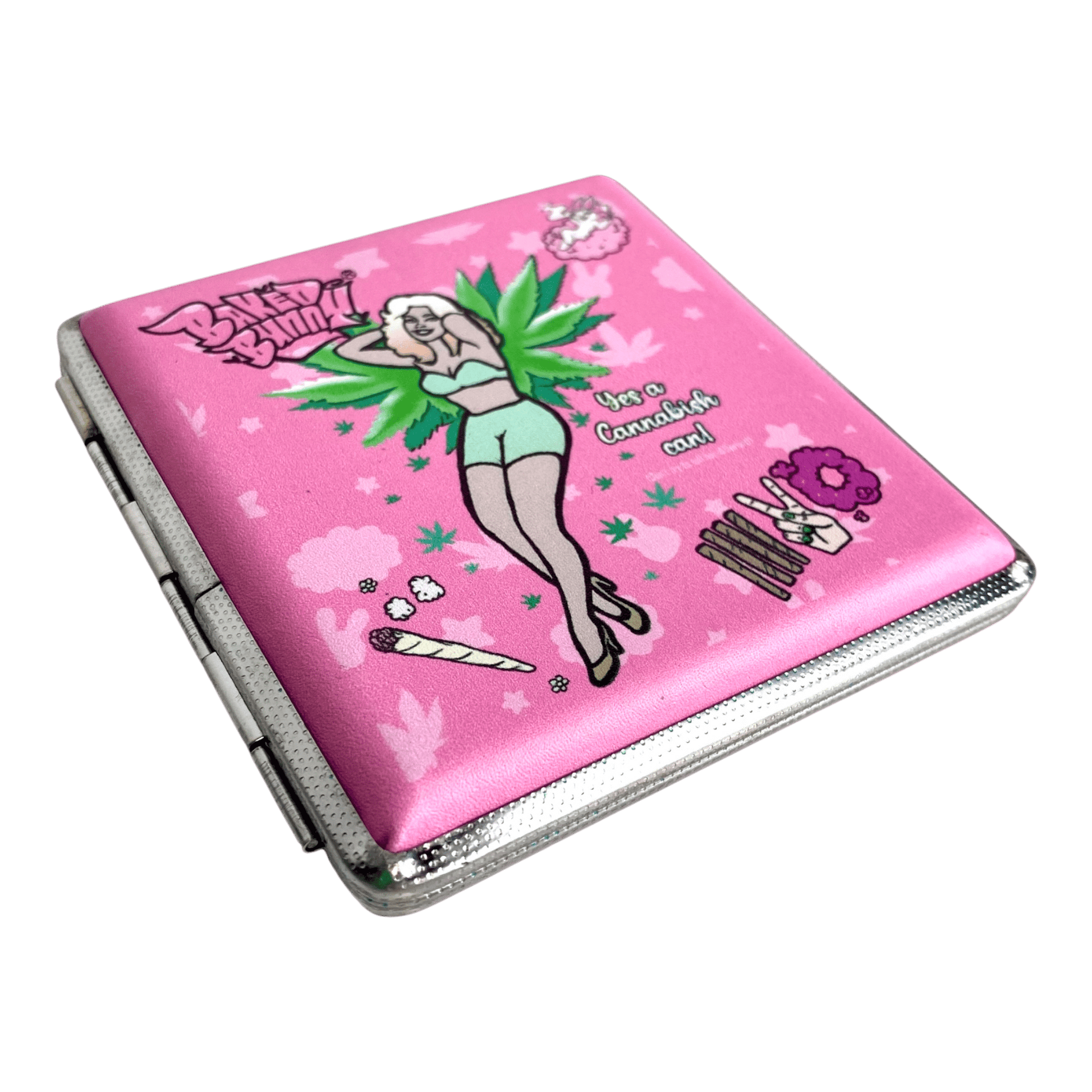 Baked Bunny Pink Joint + Cigarette Tin Assorted Designs. - The Bong Baron