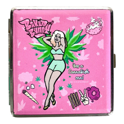 Baked Bunny Pink Joint + Cigarette Tin Assorted Designs. - The Bong Baron
