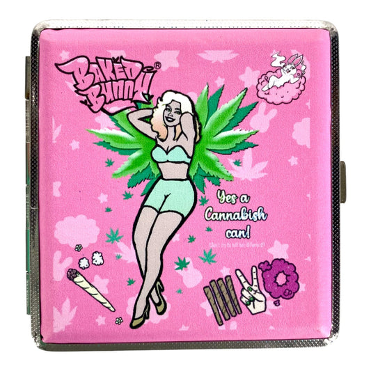 Baked Bunny Pink Joint + Cigarette Tin Assorted Designs. - The Bong Baron