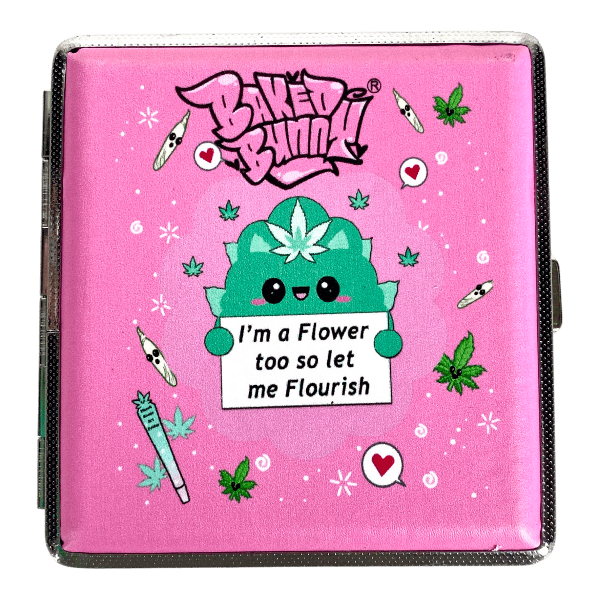 Baked Bunny Pink Joint + Cigarette Tin Assorted Designs. - The Bong Baron