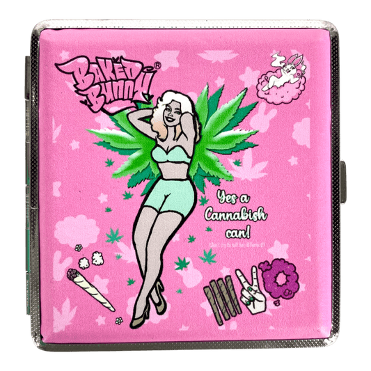 Baked Bunny Pink Joint + Cigarette Tin Assorted Designs. - The Bong Baron