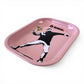 Banksy Pink Flower Bomb - G Rollz Rolling Tray 18 x 14cm - The Bong Baron
