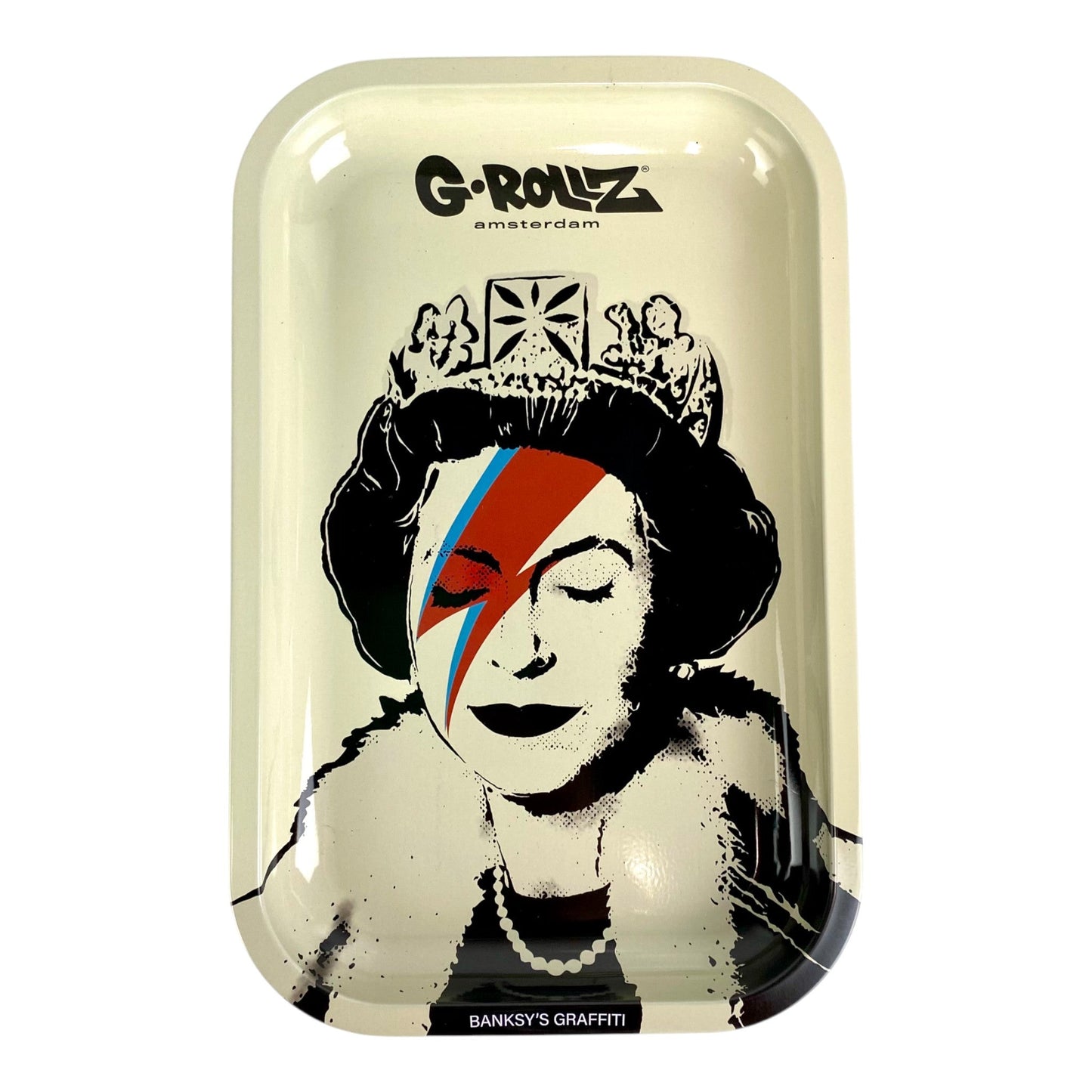 Banksy Punk Queen - G Rollz Large Rolling Tray 27 x 17cm - The Bong Baron