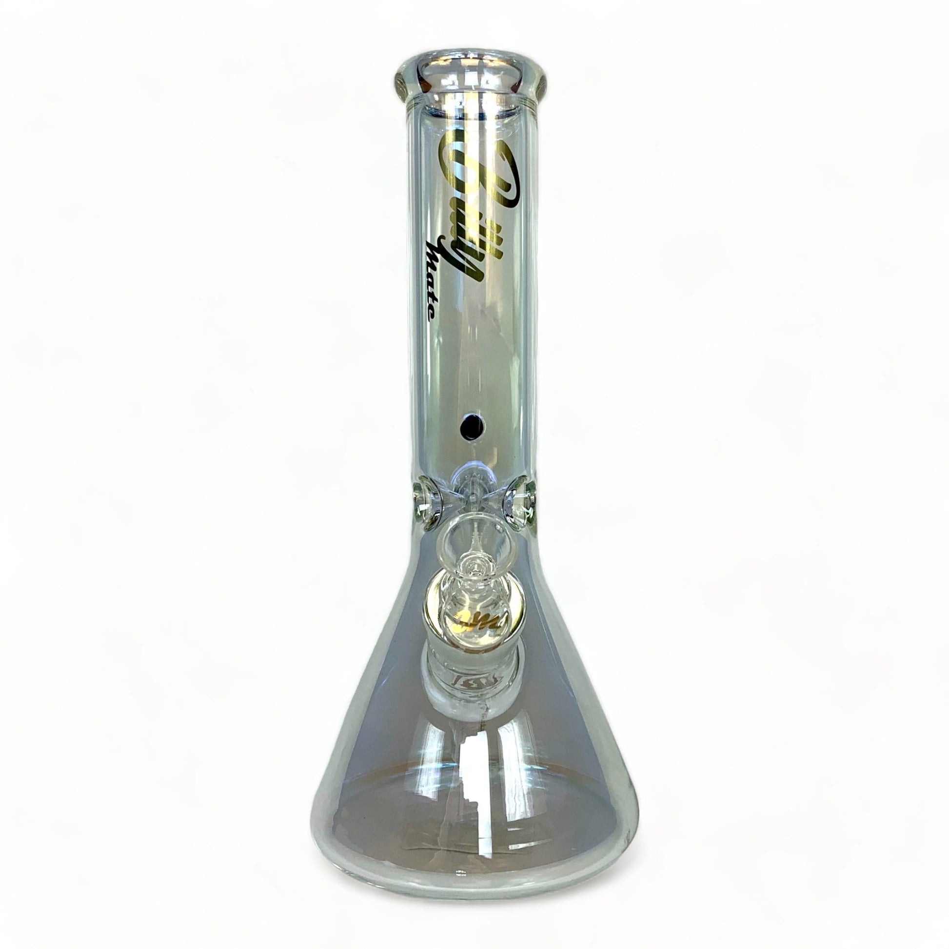 Billy Mate 5mm Thick Holographic Beaker Bong 30cm Rainbow Tint - The Bong Baron