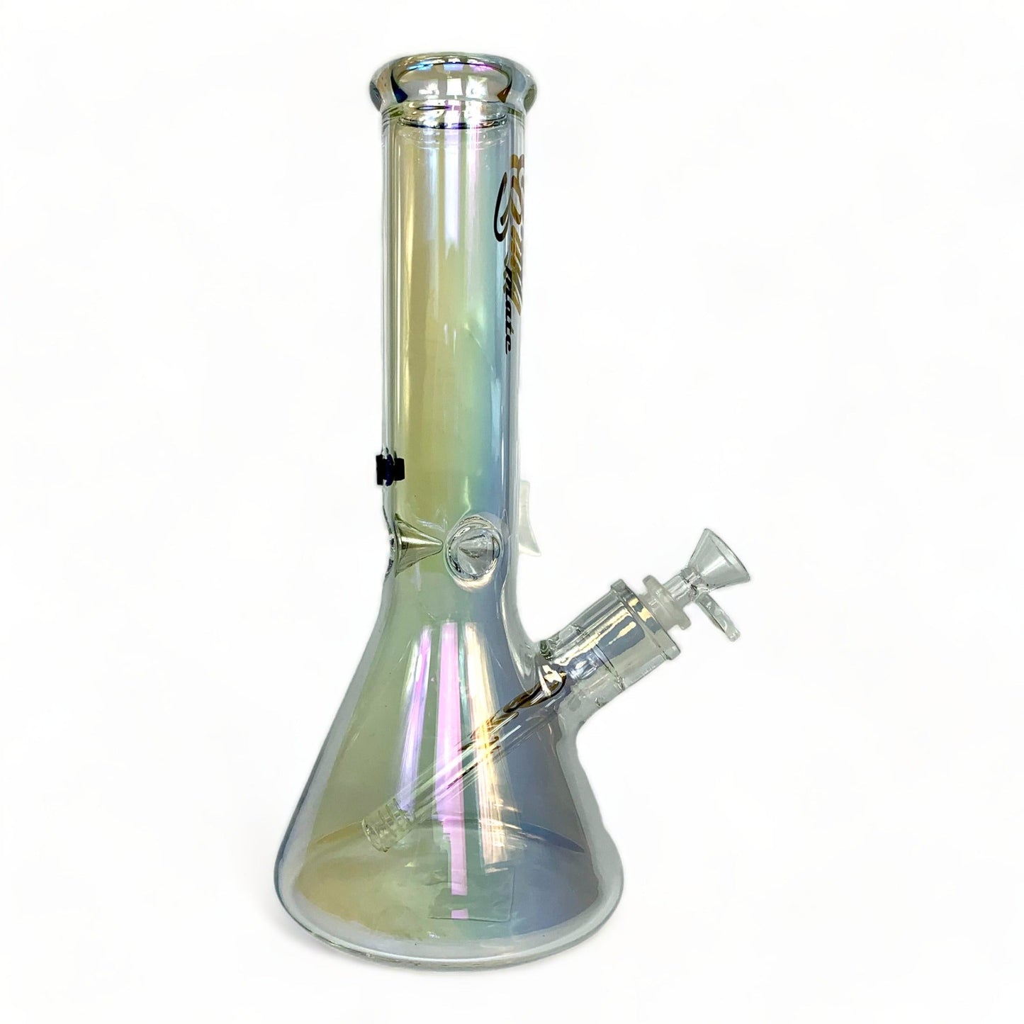 Billy Mate 5mm Thick Holographic Beaker Bong 30cm Rainbow Tint - The Bong Baron