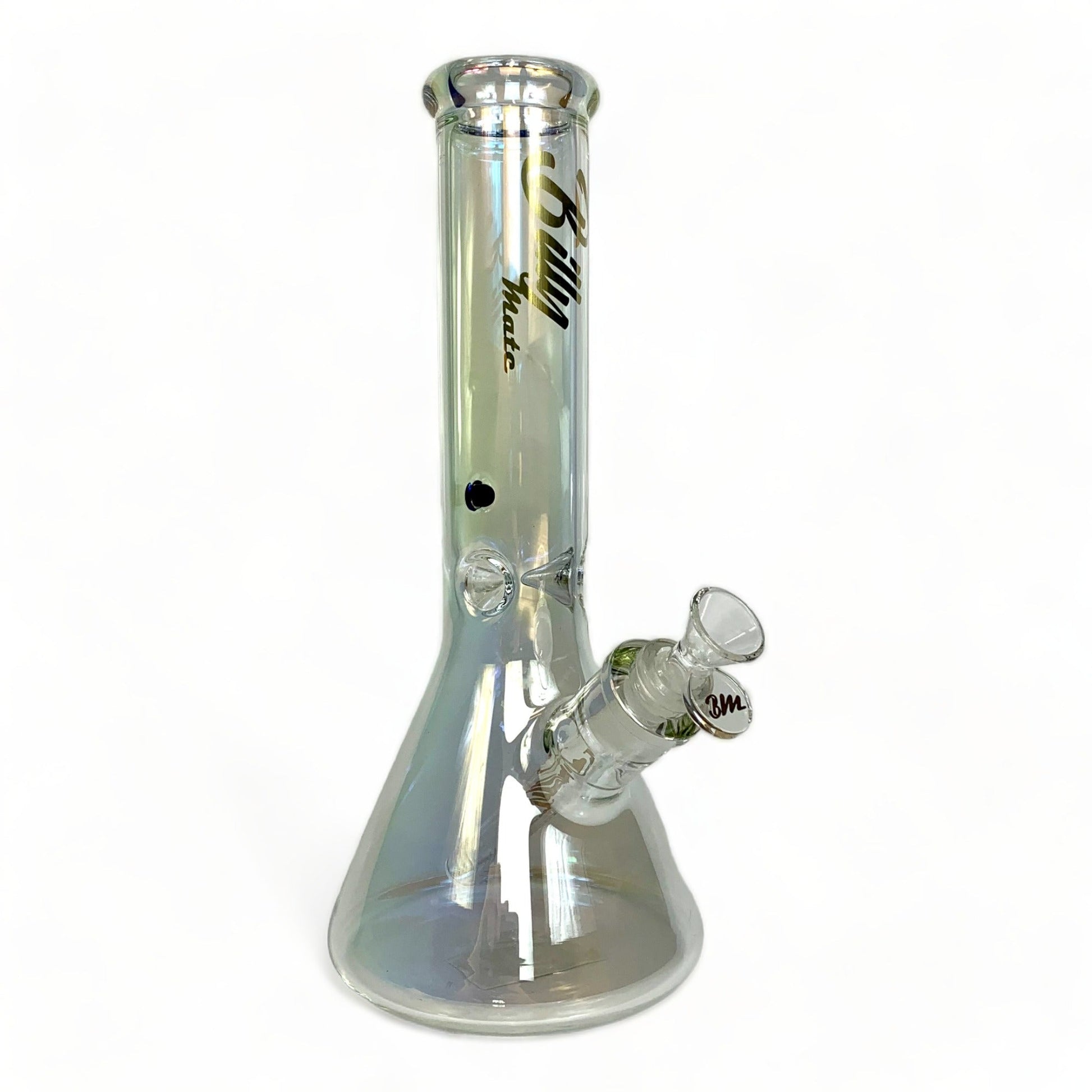 Billy Mate 5mm Thick Holographic Beaker Bong 30cm Rainbow Tint - The Bong Baron