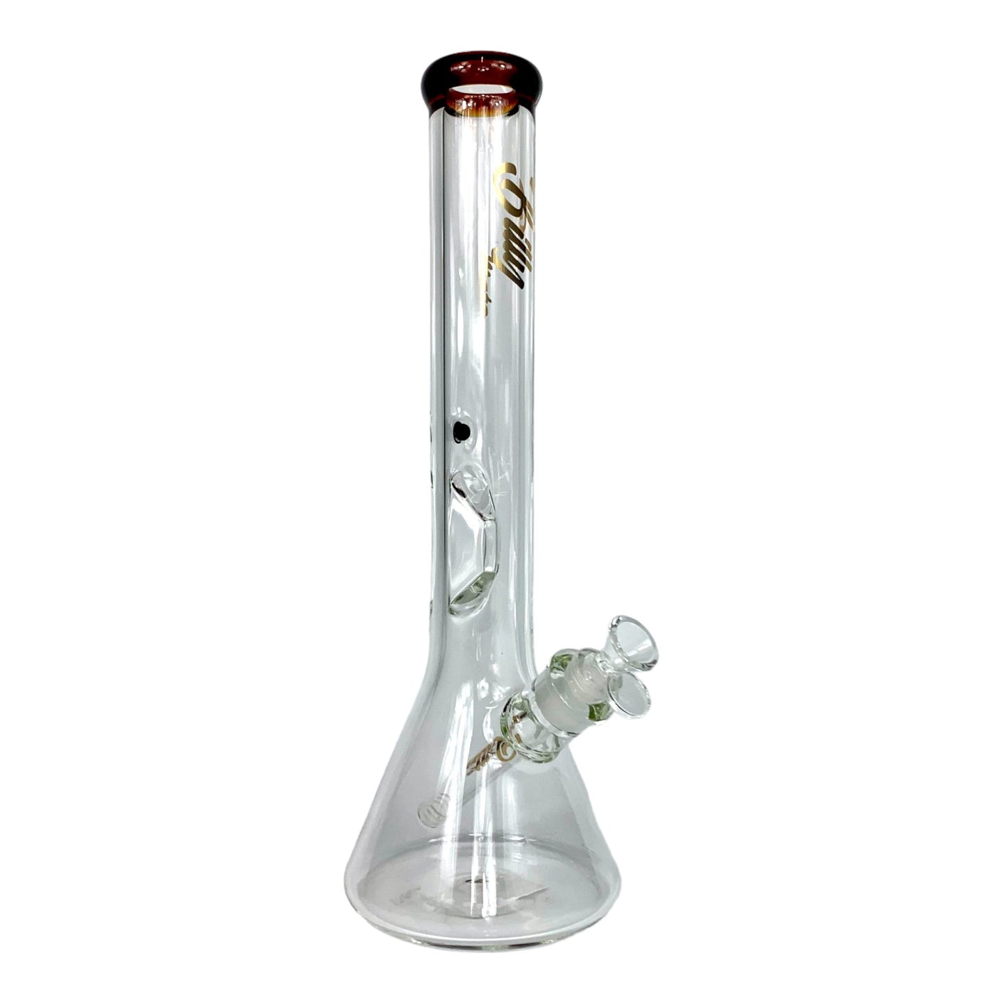 Billy Mate 7mm Thick Beaker Bong 40cm Amber - The Bong Baron