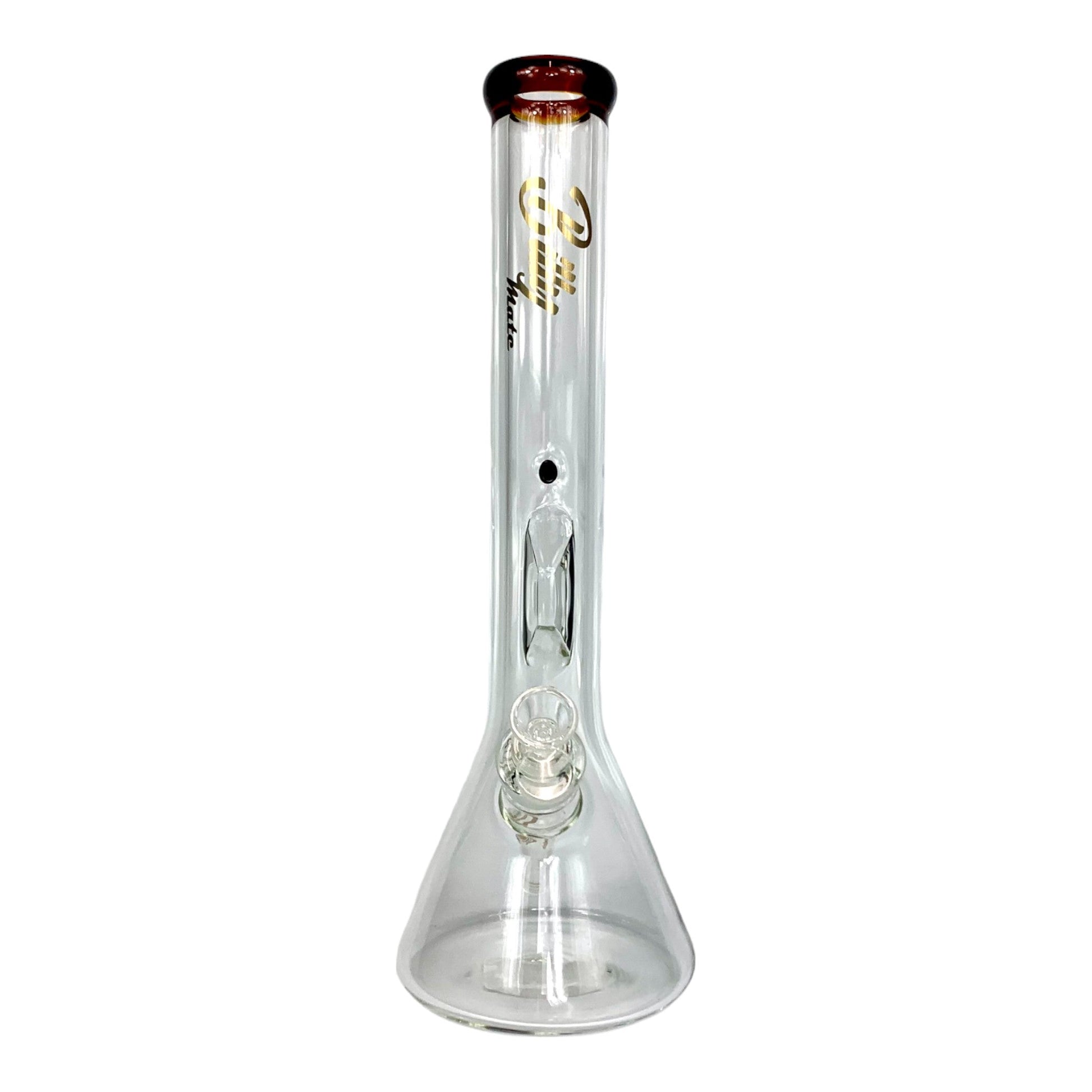 Billy Mate 7mm Thick Beaker Bong 40cm Amber - The Bong Baron