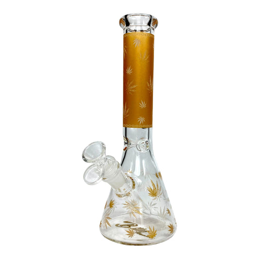 Billy Mate Beaker Bong 25cm Glow in Dark Amber - The Bong Baron