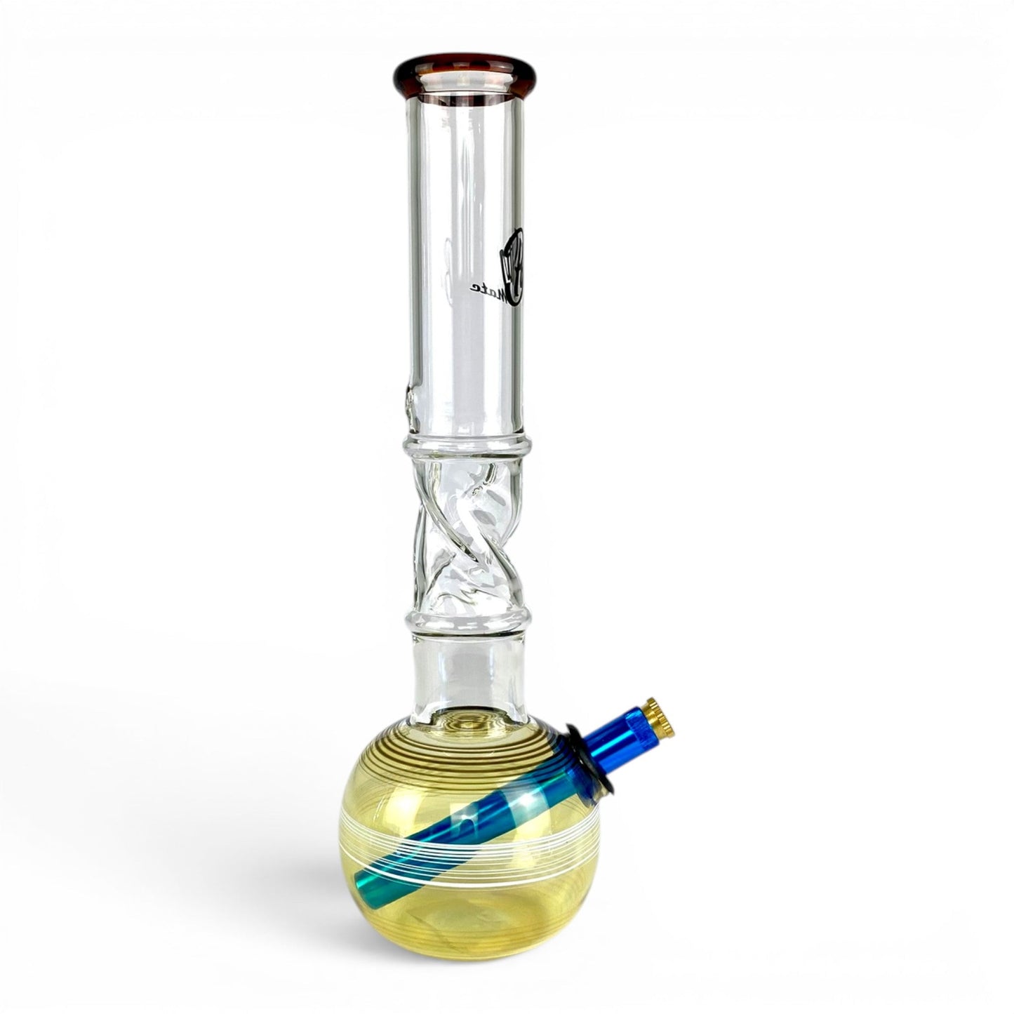 Billy Mate Fume Rise Bubble Bong Amber 29cm - The Bong Baron