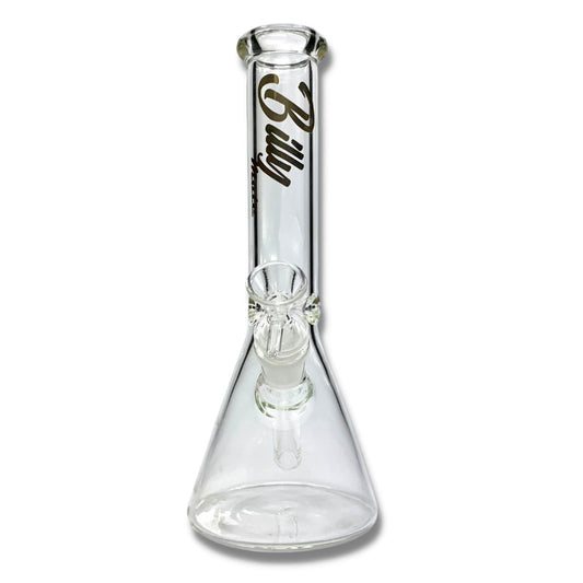 Billy Mate Glitzy Glass Beaker Bong 25cm Clear - The Bong Baron