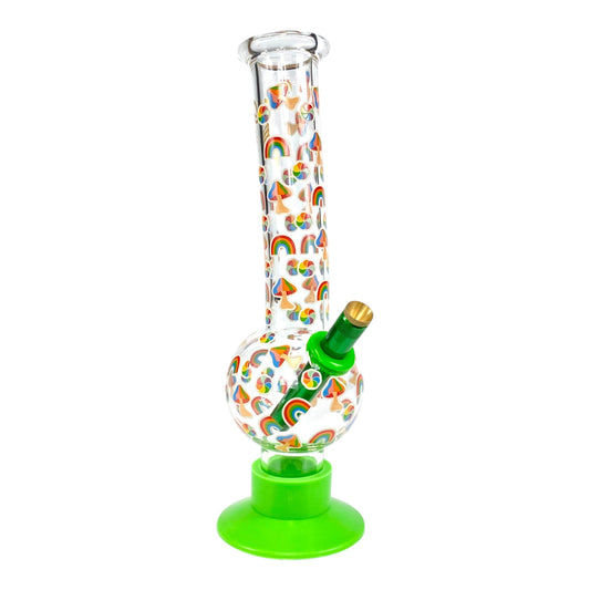 Billy Mate Rainbow Mushrooms Bubble Bong 29cm - The Bong Baron