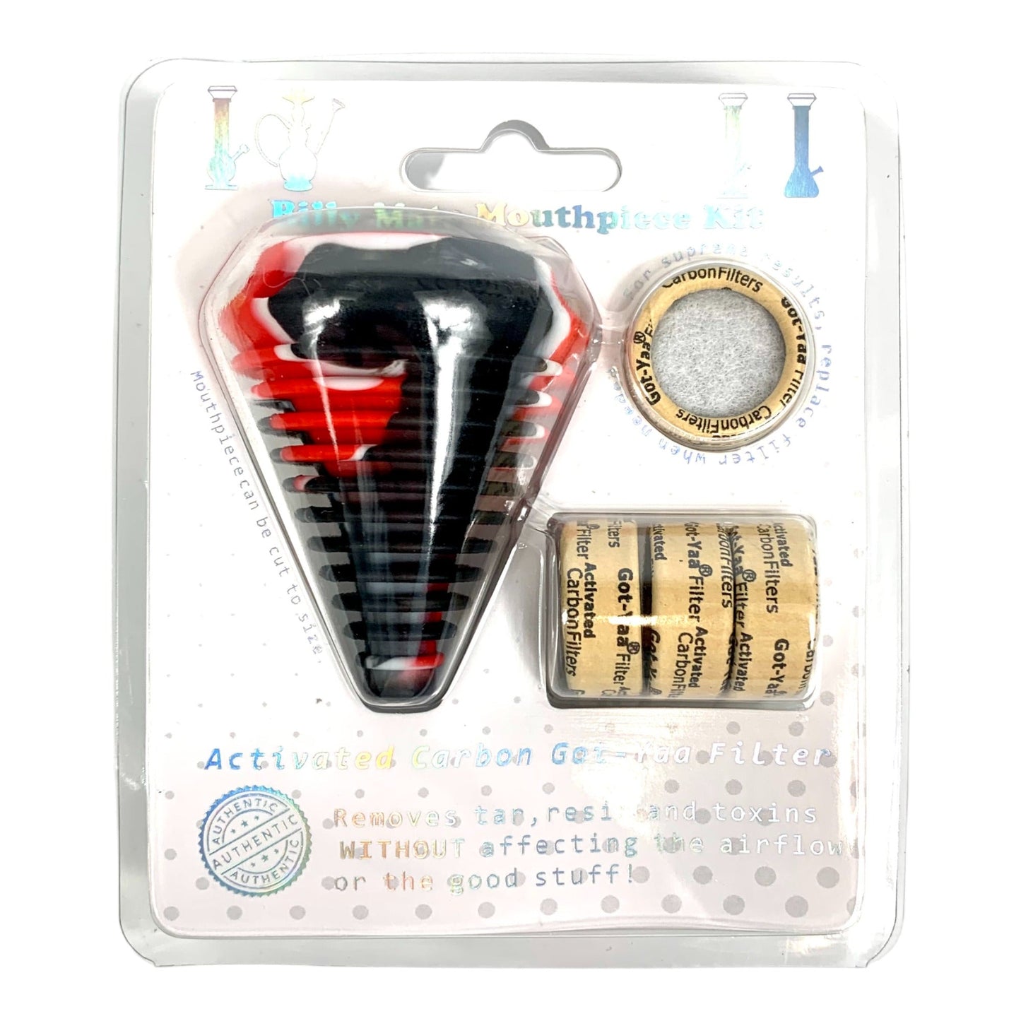 Billy Mate Silicone Mouthpiece Filter Kit – Red Camo - The Bong Baron