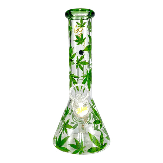 Billy Mate Weed Leaf Beaker Bong 23cm - The Bong Baron