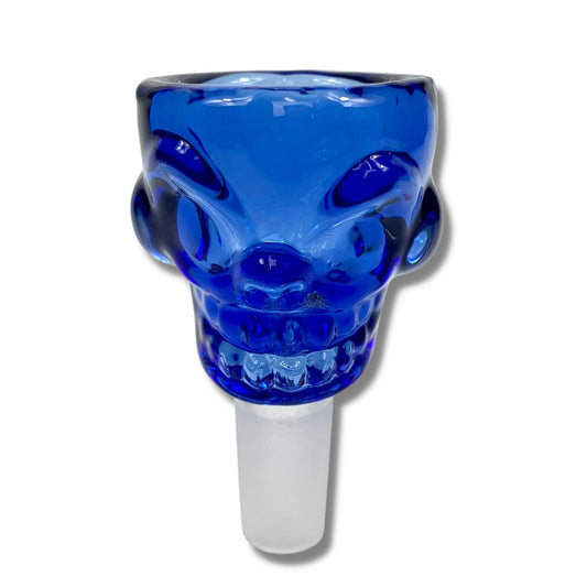 Blue Skull Cone Piece 14mm Male - The Bong Baron