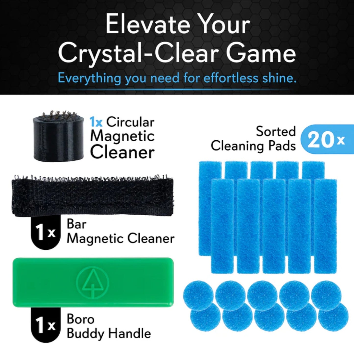 BoroBuddy™ Magnetic Glass Scrubber and Bong Cleaner Kits - The Bong Baron