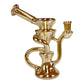 Bronze Holographic Glass Recycler Bong – 16cm - The Bong Baron