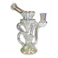 Clear Holographic Glass Recycler Bong 16cm - The Bong Baron