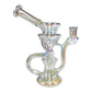 Clear Holographic Glass Recycler Bong 16cm - The Bong Baron