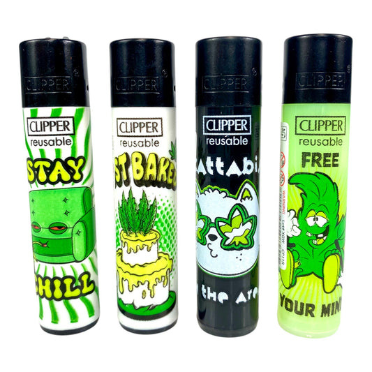 Clipper Cannabis Lighters Large - The Bong Baron