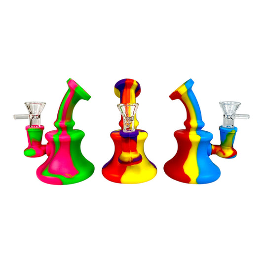Colour Melt Silicone Bong 13cm - The Bong Baron