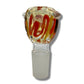 Coloured Swirl 18mm Male Glass Cone Piece - The Bong Baron