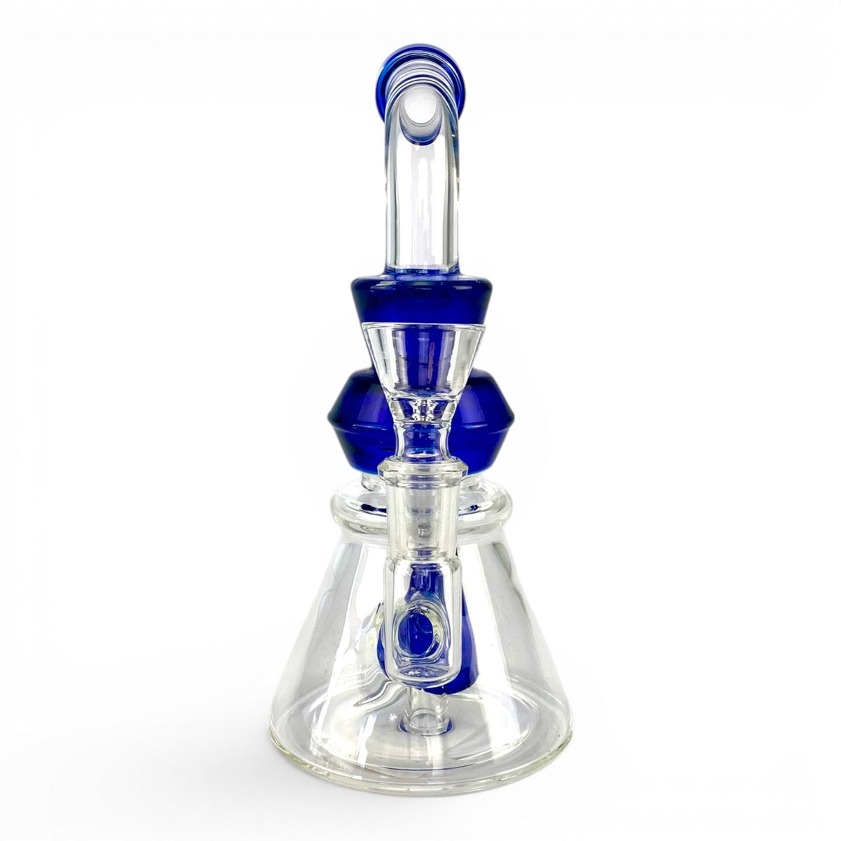 Cone Perc Bong and Dab Rig 19cm Blue - The Bong Baron