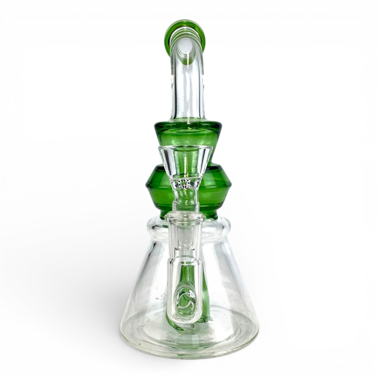 Cone Perc Bong and Dab Rig 19cm Green - The Bong Baron