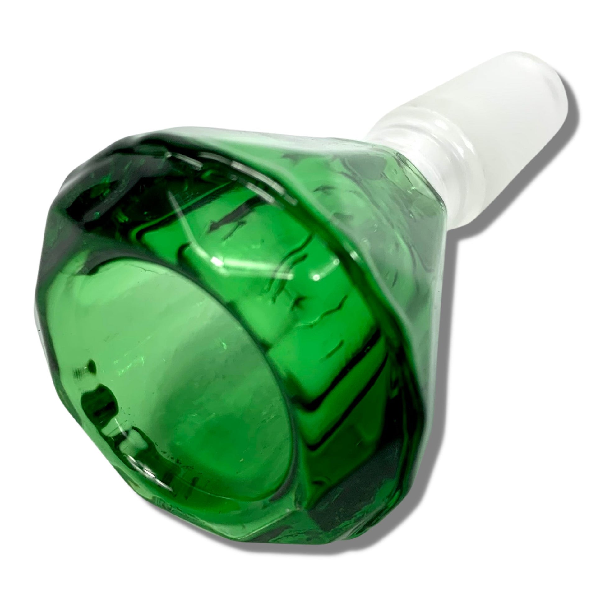 Diamond Cut 14mm Male Glass Cone Piece - The Bong Baron