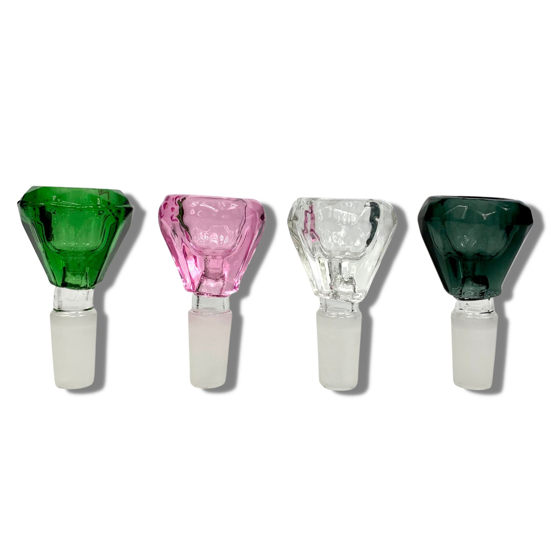 Diamond Cut 14mm Male Glass Cone Piece - The Bong Baron