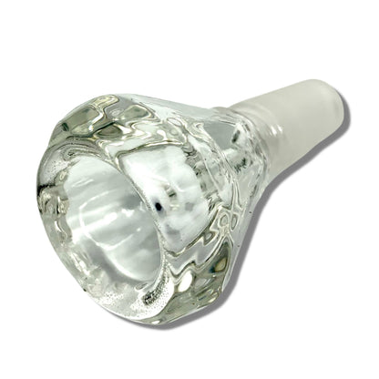 Diamond Cut 14mm Male Glass Cone Piece - The Bong Baron