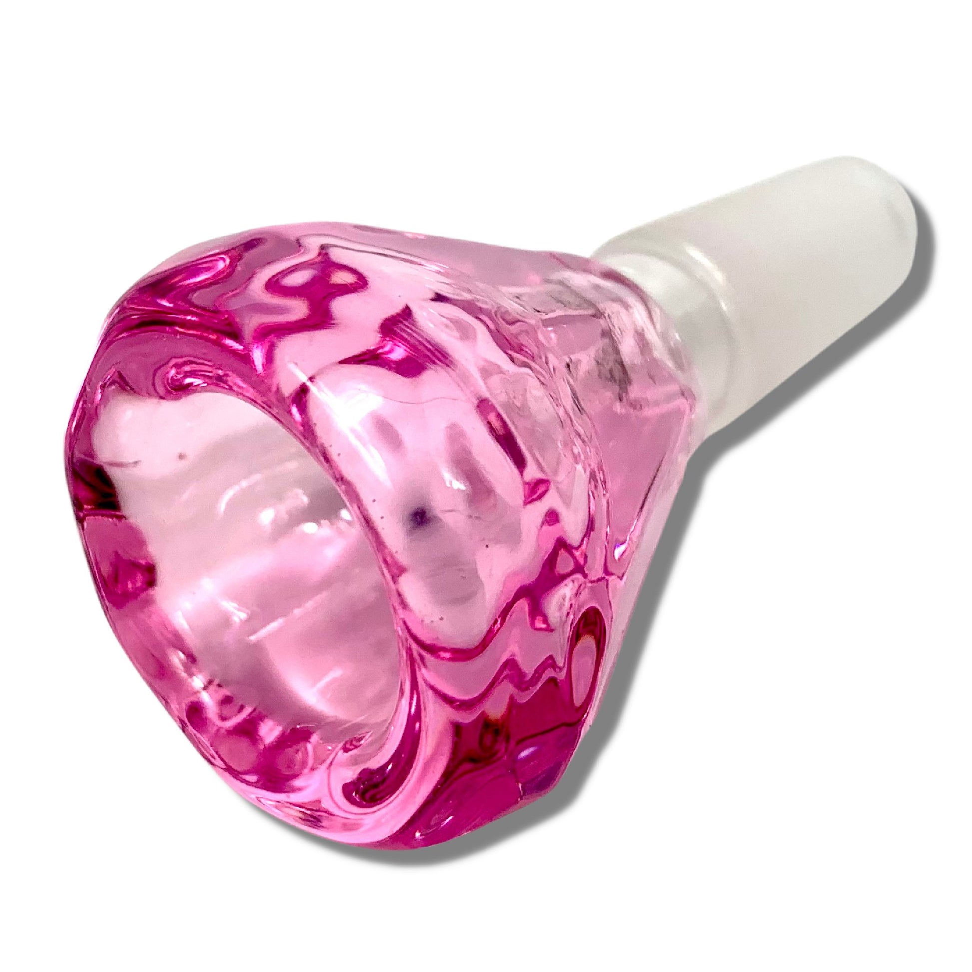 Diamond Cut 14mm Male Glass Cone Piece - The Bong Baron