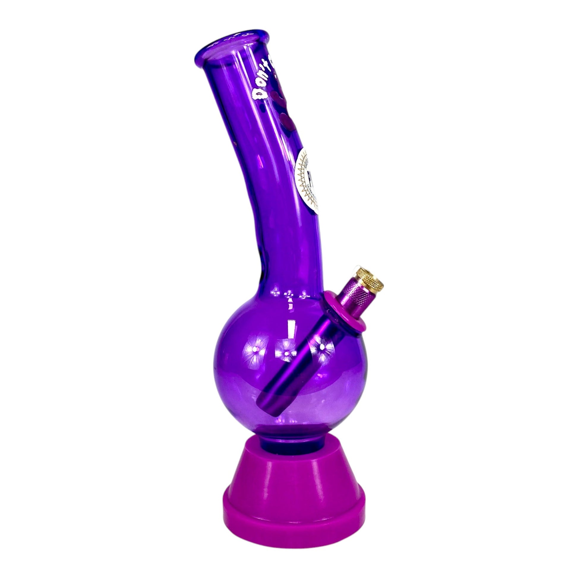 Don't Care Bare Bubble Bong 25cm Purple - The Bong Baron