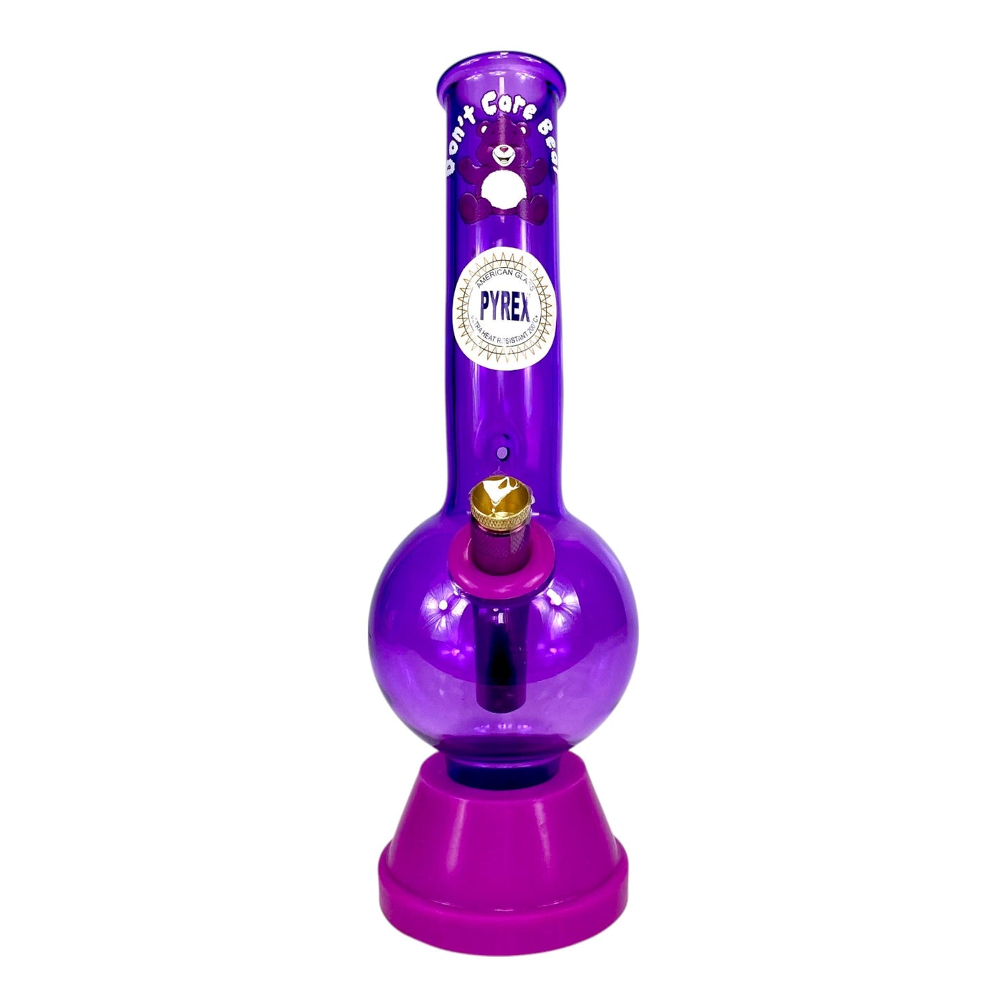 Don't Care Bare Bubble Bong 25cm Purple - The Bong Baron