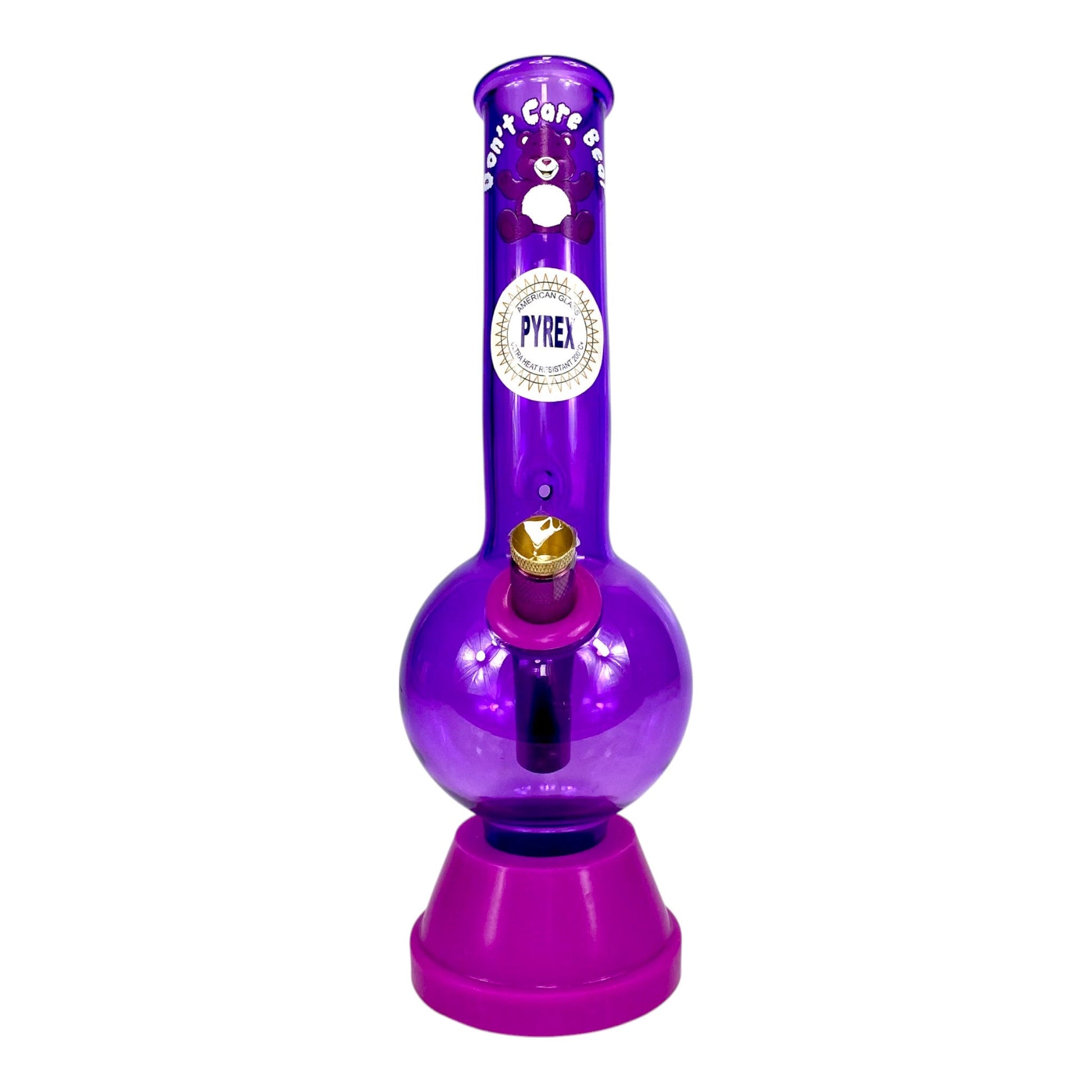 Don't Care Bare Bubble Bong 25cm Purple - The Bong Baron