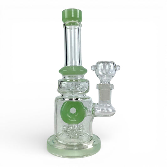 Donut Perc Bong and Dab Rig 17cm Green - The Bong Baron
