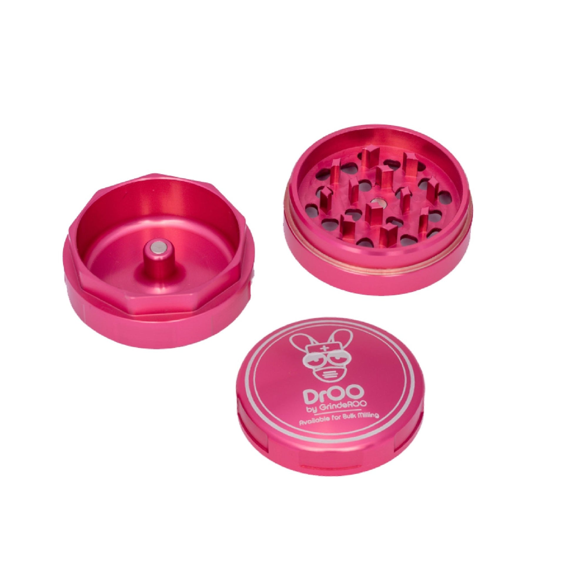 DROO Premium 3pc 56mm Aluminium Herb Grinder - The Bong Baron