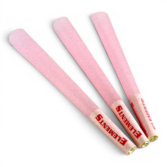 Elements Ultra Thin Pink Cones King Size 3 Pack - The Bong Baron