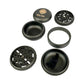 Elite Club Adjustable Herb Grinder 63mm Black – Fine & Coarse Plates - The Bong Baron