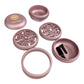 Elite Club Adjustable Herb Grinder 63mm Rose – Fine & Coarse Plates - The Bong Baron