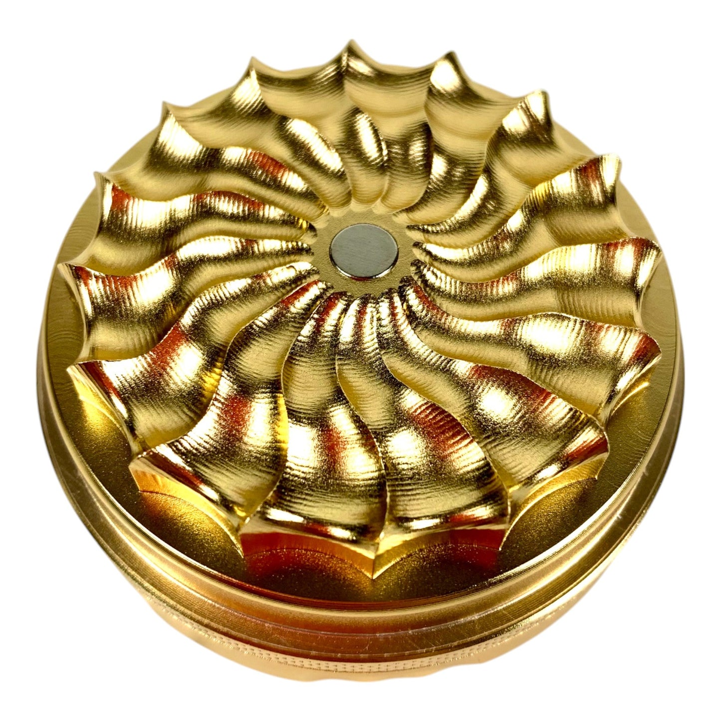 Elite Petal Tooth Grinder 63mm Gold - The Bong Baron