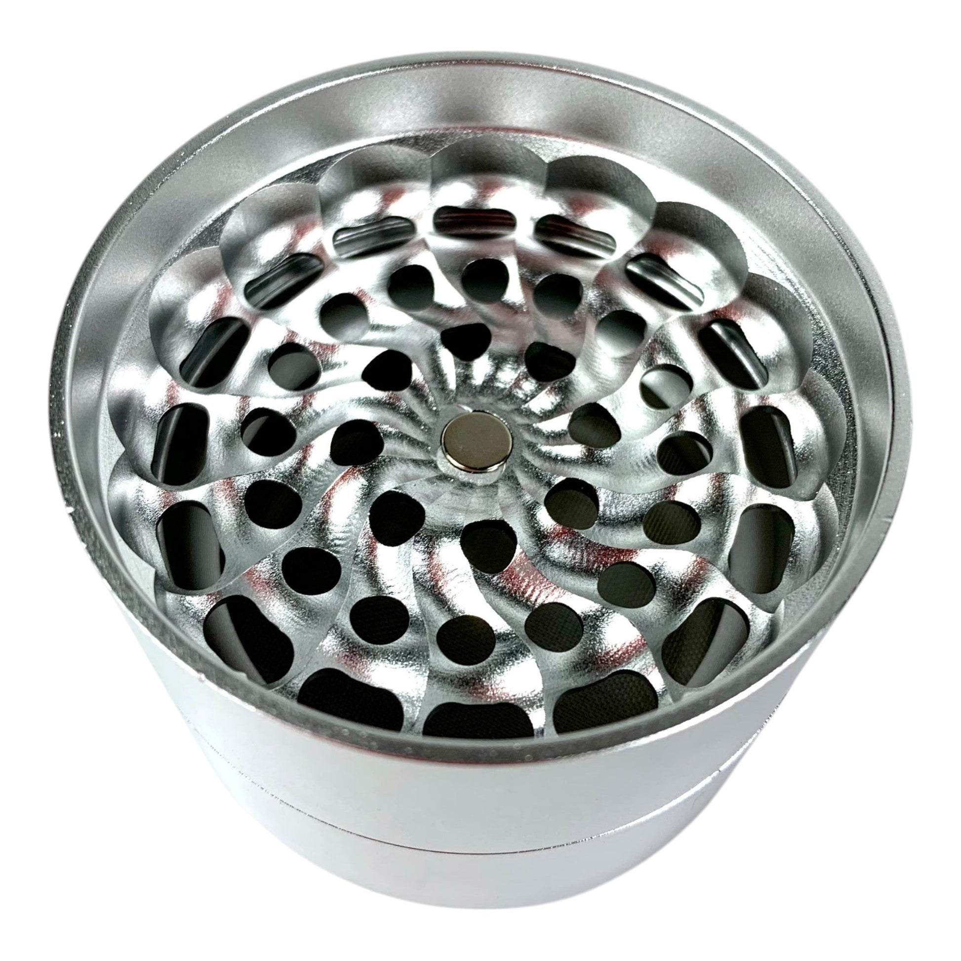 Elite Petal Tooth Grinder 63mm Silver - The Bong Baron