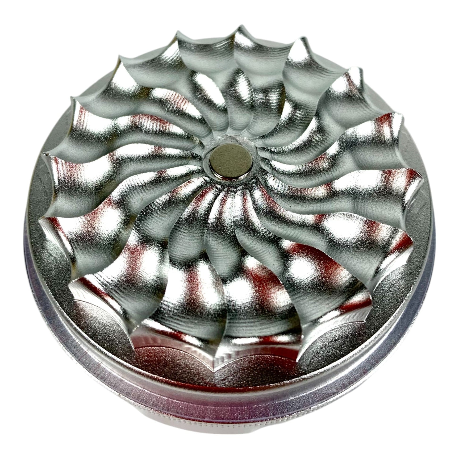 Elite Petal Tooth Grinder 63mm Silver - The Bong Baron