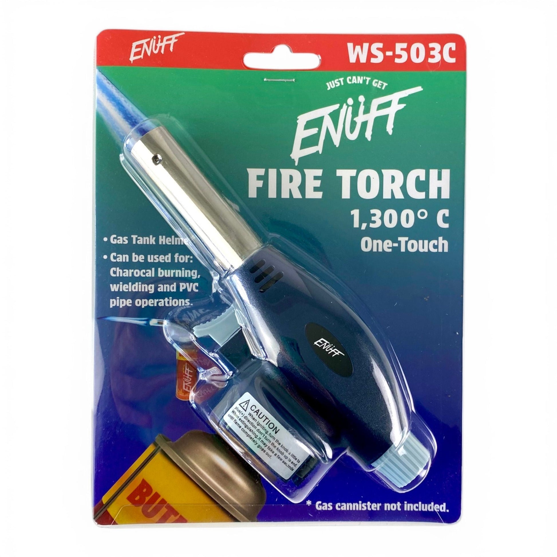 Enuff Fire Torch for Butane Cartridges - The Bong Baron