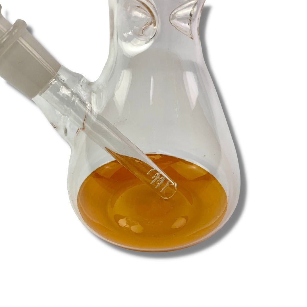 Fiesta Glass Beaker Bong Orange Accents 26cm - The Bong Baron