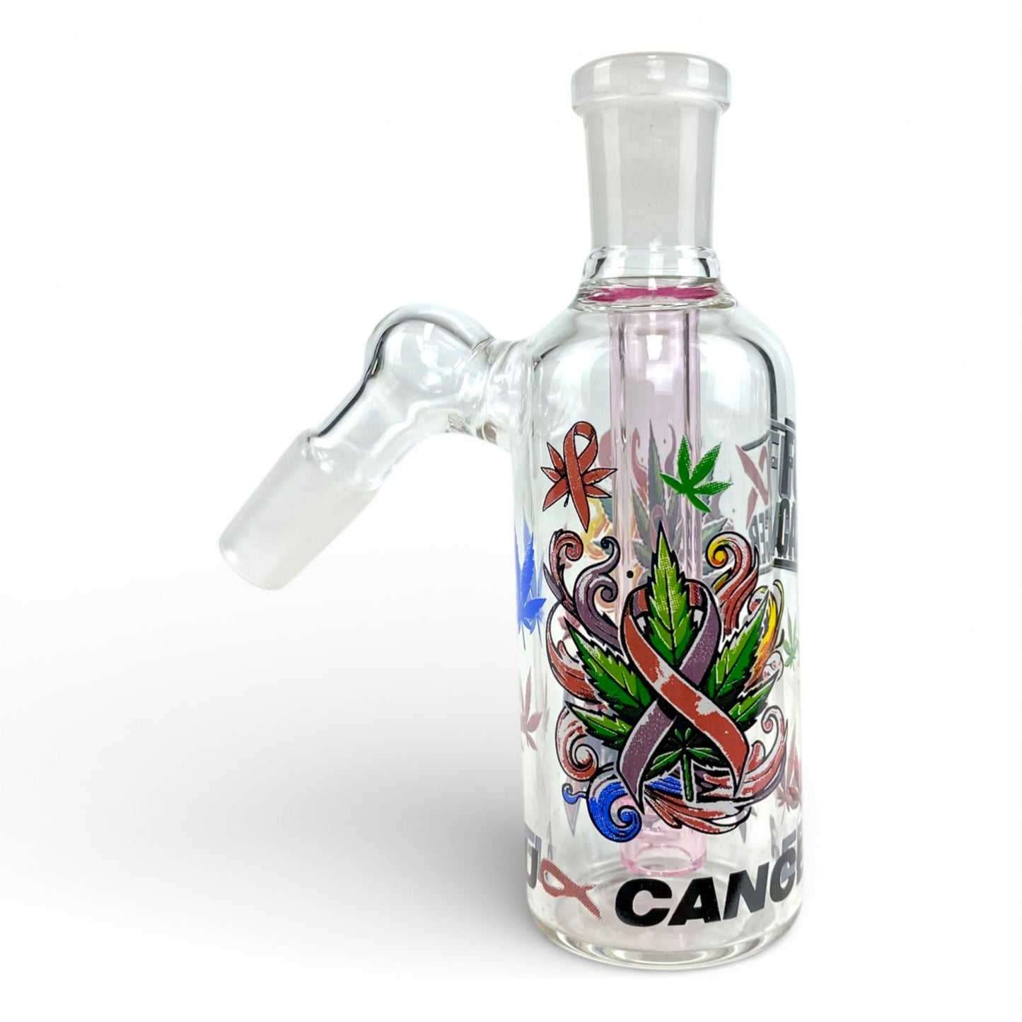 Fuck Cancer Ash Catcher 14mm 45° - The Bong Baron