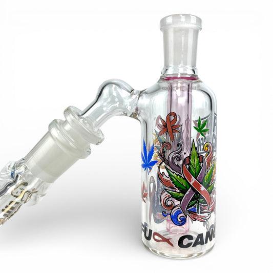 Fuck Cancer Ash Catcher 14mm 45° - The Bong Baron