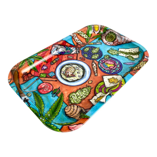 G Rollz Amsterdam Picnic Large Rolling Tray 27 x 17cm - The Bong Baron