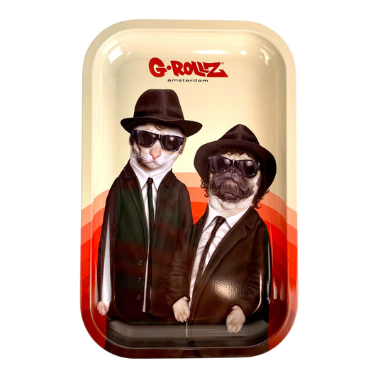 G Rollz Blazed Brothers Large Rolling Tray 27 x 17cm - The Bong Baron